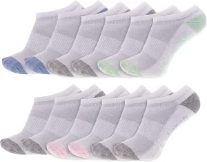 New Balance Unisex Performance Cushioned No Show 12 Pair Pack, White, Medium