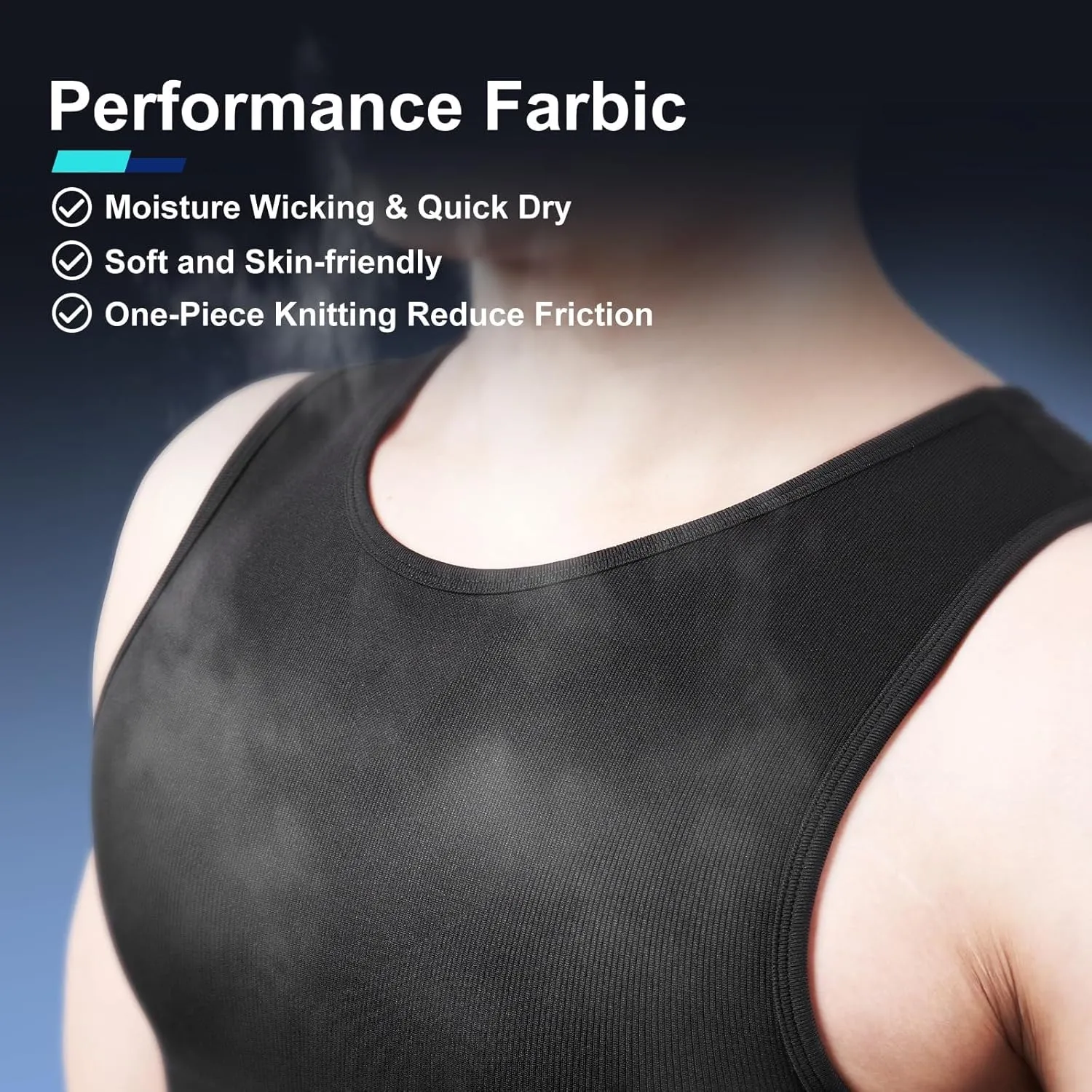 Odoland 3 Pack Men Compression Shirt, Tummy Control Slimming Undershirt Tank Top Men Body Shaper