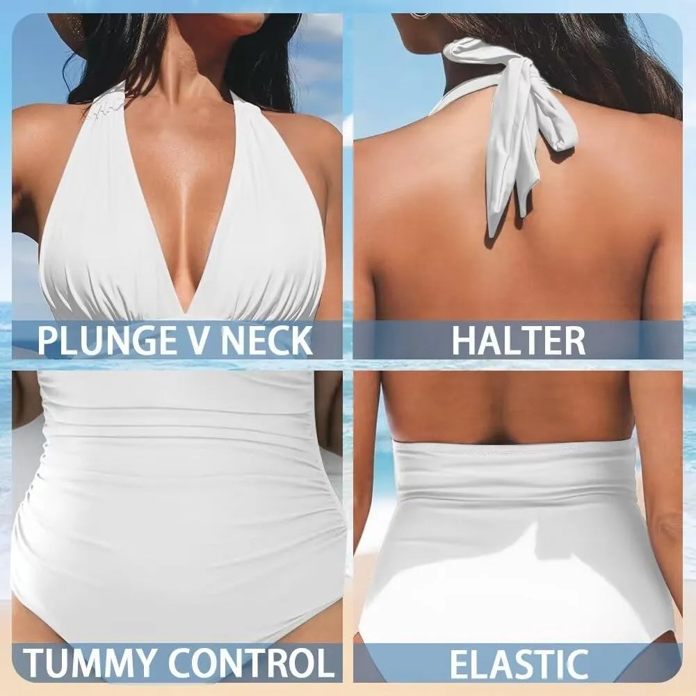 One Piece Swimsuints for Women Shapewear Bathing Suits Sexy Swimwear for Summer Vacation