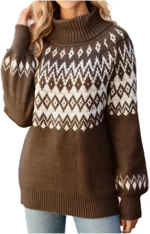 Oversized Sweaters for Women Fall Winter Pullover Sweater Casual Chic Turtleneck Sweater Slouchy Long Sleeve Tops