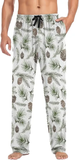 Oyihfvs Men's Pajama Pants Elastic Waistband Lounge Pants Sleep Pants with Pockets