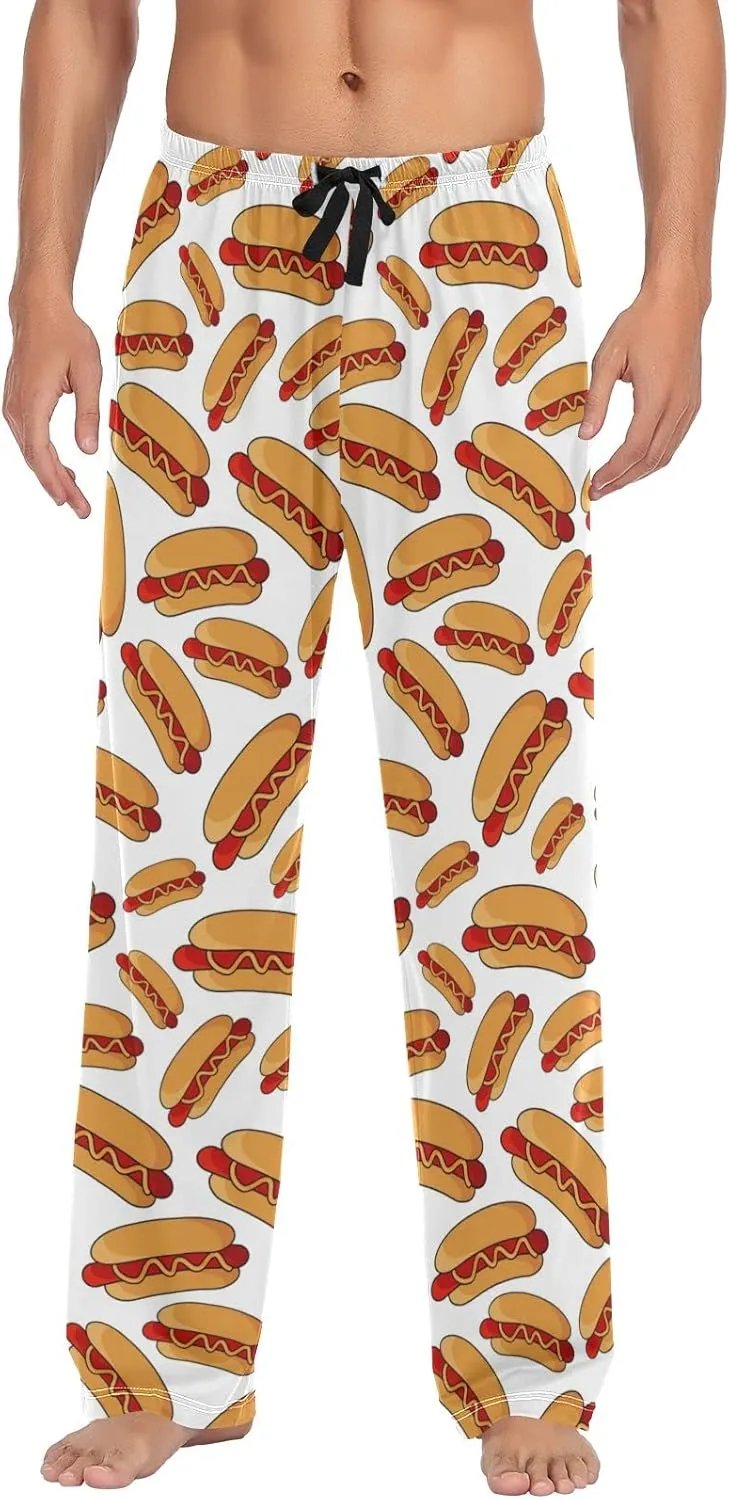 Oyihfvs Men's Pajama Pants Elastic Waistband Lounge Pants Sleep Pants with Pockets