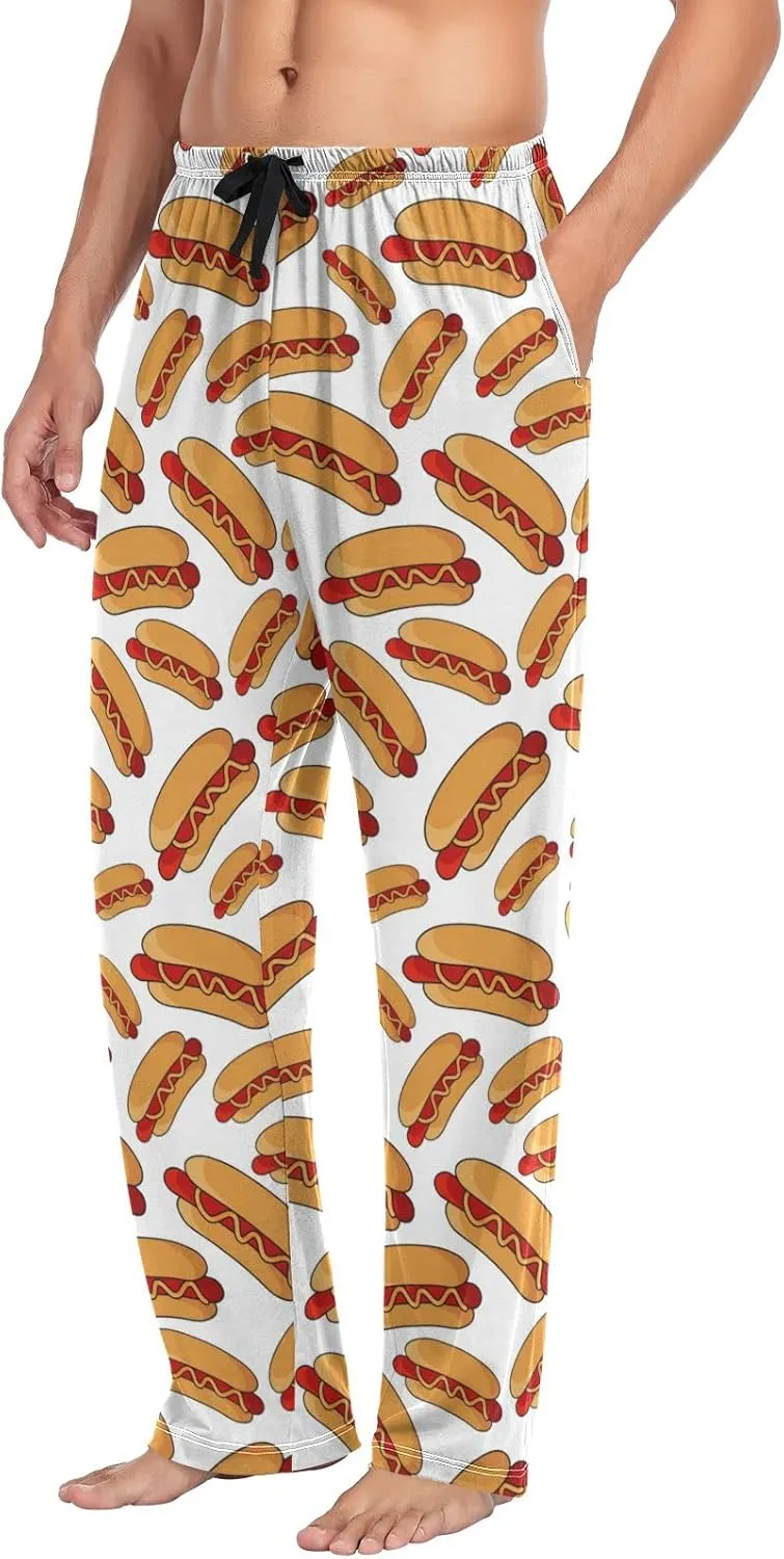 Oyihfvs Men's Pajama Pants Elastic Waistband Lounge Pants Sleep Pants with Pockets