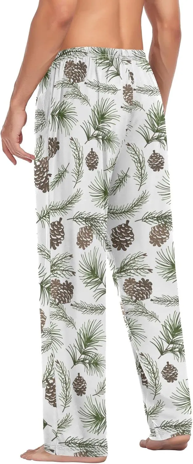 Oyihfvs Men's Pajama Pants Elastic Waistband Lounge Pants Sleep Pants with Pockets