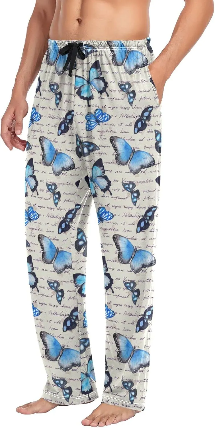Oyihfvs Men's Pajama Pants Elastic Waistband Lounge Pants Sleep Pants with Pockets