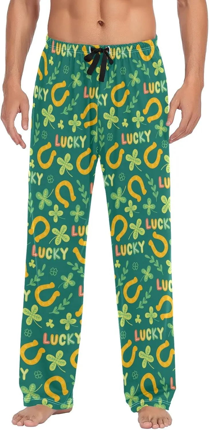 Oyihfvs Men's Pajama Pants Elastic Waistband Lounge Pants Sleep Pants with Pockets