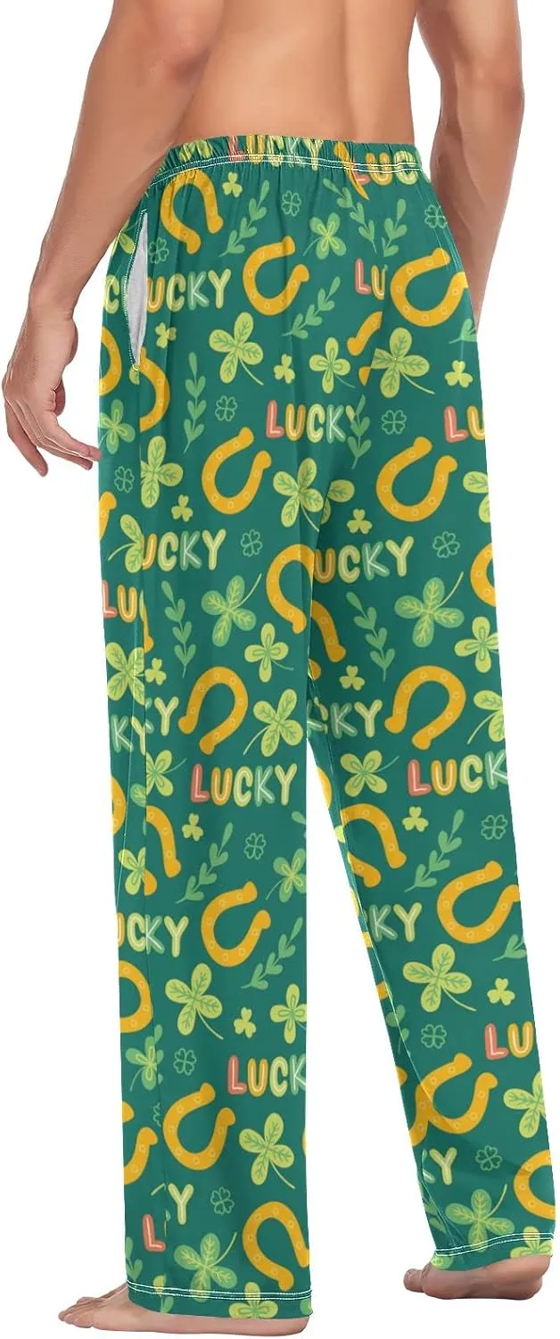 Oyihfvs Men's Pajama Pants Elastic Waistband Lounge Pants Sleep Pants with Pockets