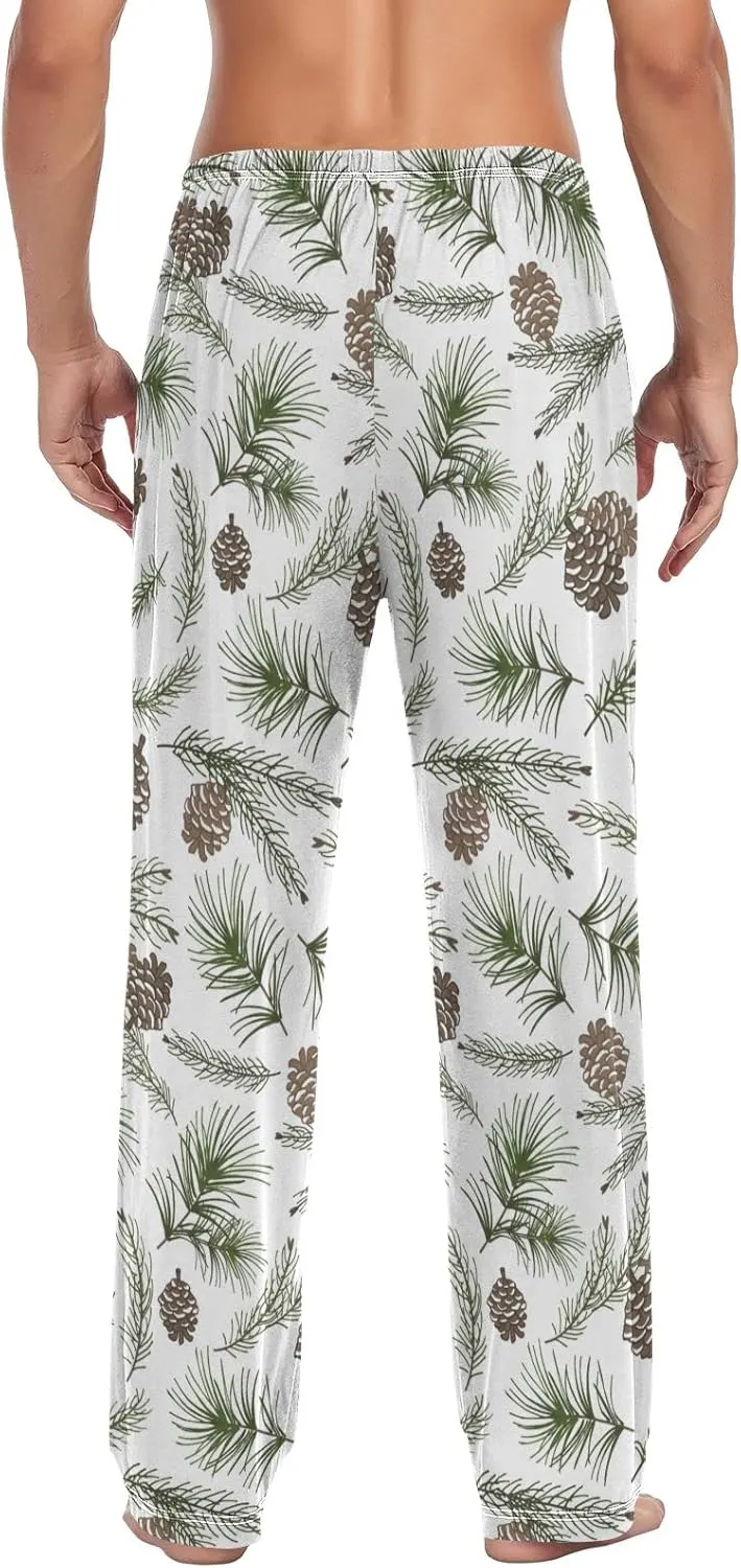Oyihfvs Men's Pajama Pants Elastic Waistband Lounge Pants Sleep Pants with Pockets
