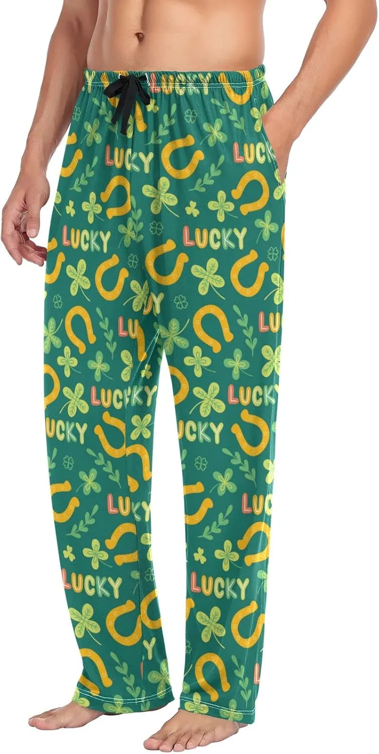 Oyihfvs Men's Pajama Pants Elastic Waistband Lounge Pants Sleep Pants with Pockets