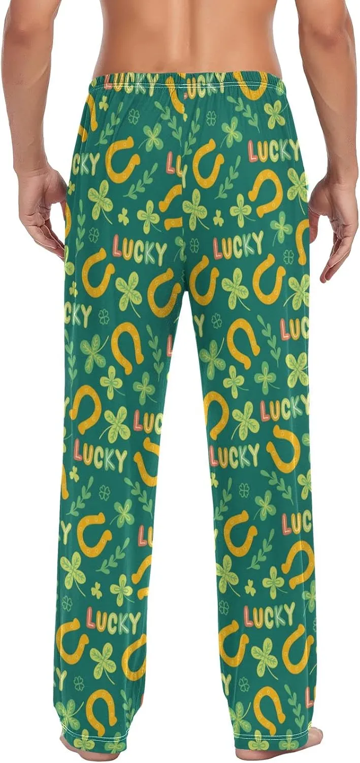 Oyihfvs Men's Pajama Pants Elastic Waistband Lounge Pants Sleep Pants with Pockets