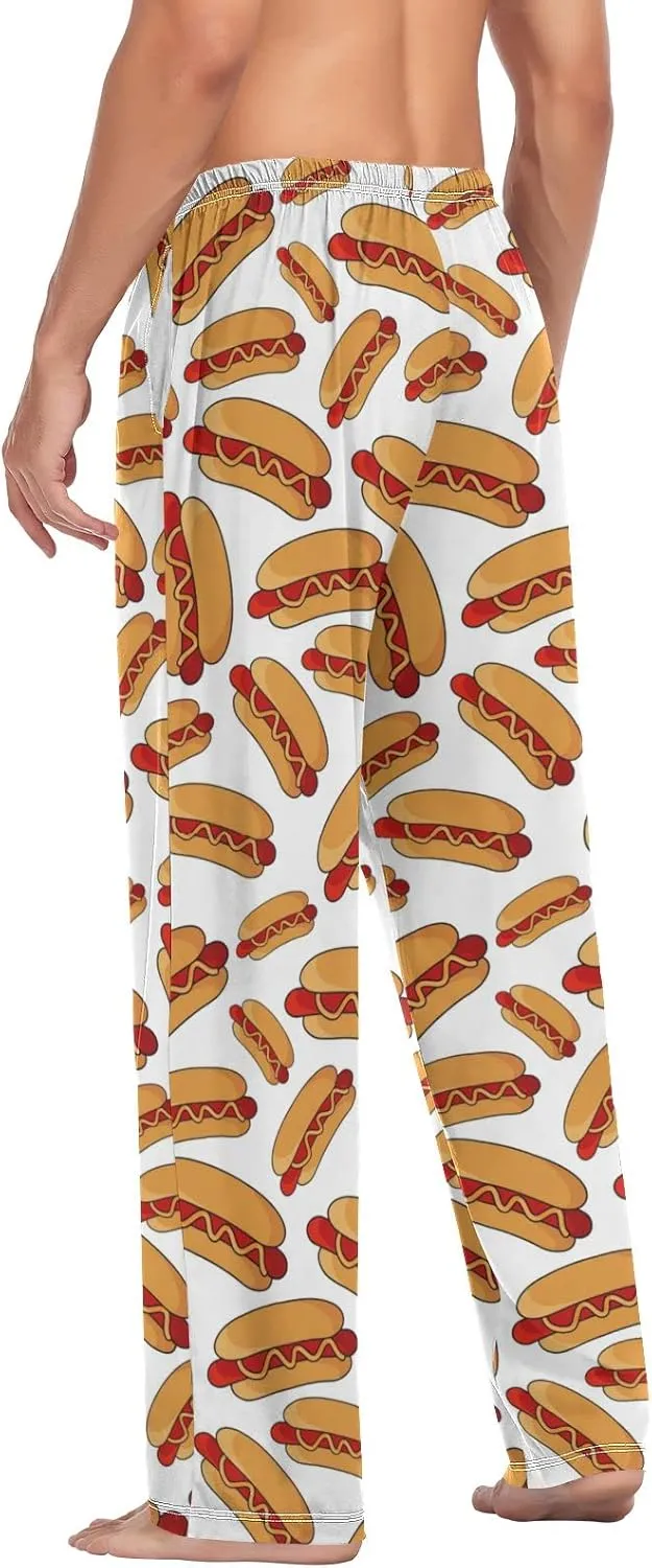 Oyihfvs Men's Pajama Pants Elastic Waistband Lounge Pants Sleep Pants with Pockets