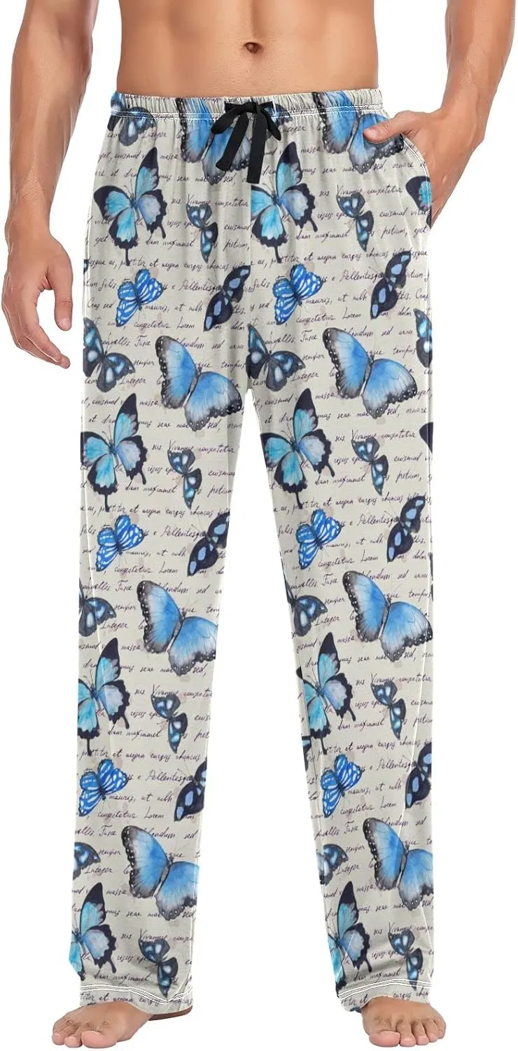 Oyihfvs Men's Pajama Pants Elastic Waistband Lounge Pants Sleep Pants with Pockets