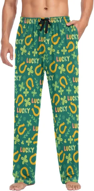 Oyihfvs Men's Pajama Pants Elastic Waistband Lounge Pants Sleep Pants with Pockets