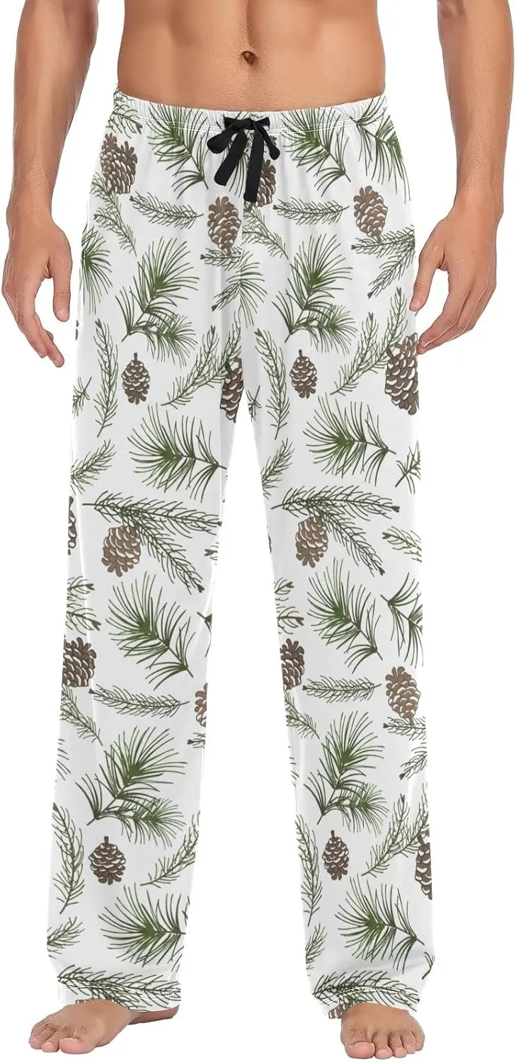 Oyihfvs Men's Pajama Pants Elastic Waistband Lounge Pants Sleep Pants with Pockets