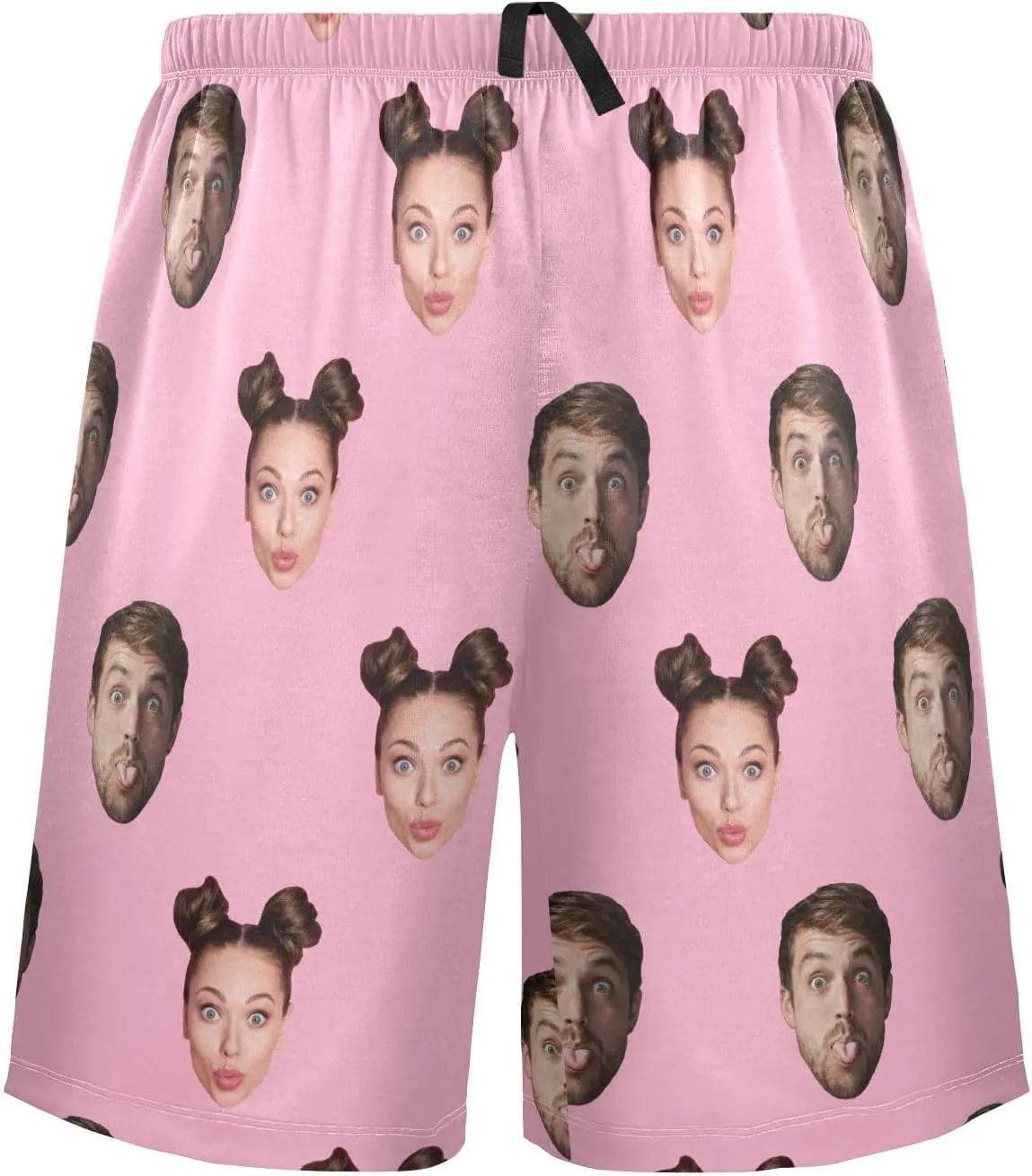 Personalized Mens Pajama Shorts Custom Face Lounge Sleep Shorts Men's Sleepwear for Men