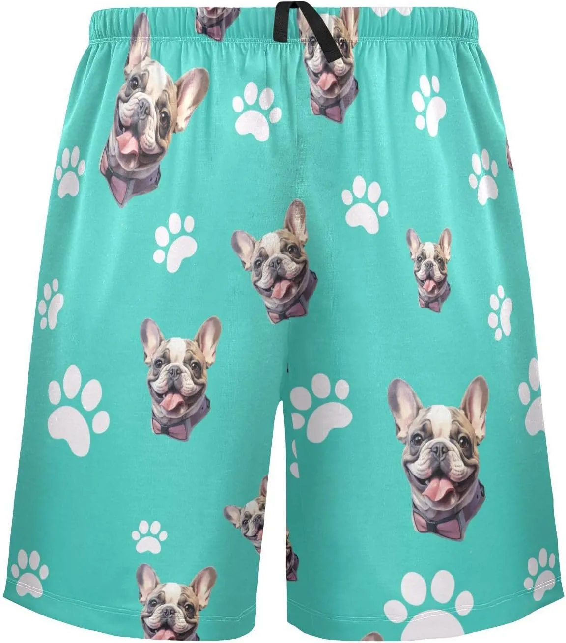 Personalized Mens Pajama Shorts Custom Face Lounge Sleep Shorts Men's Sleepwear for Men