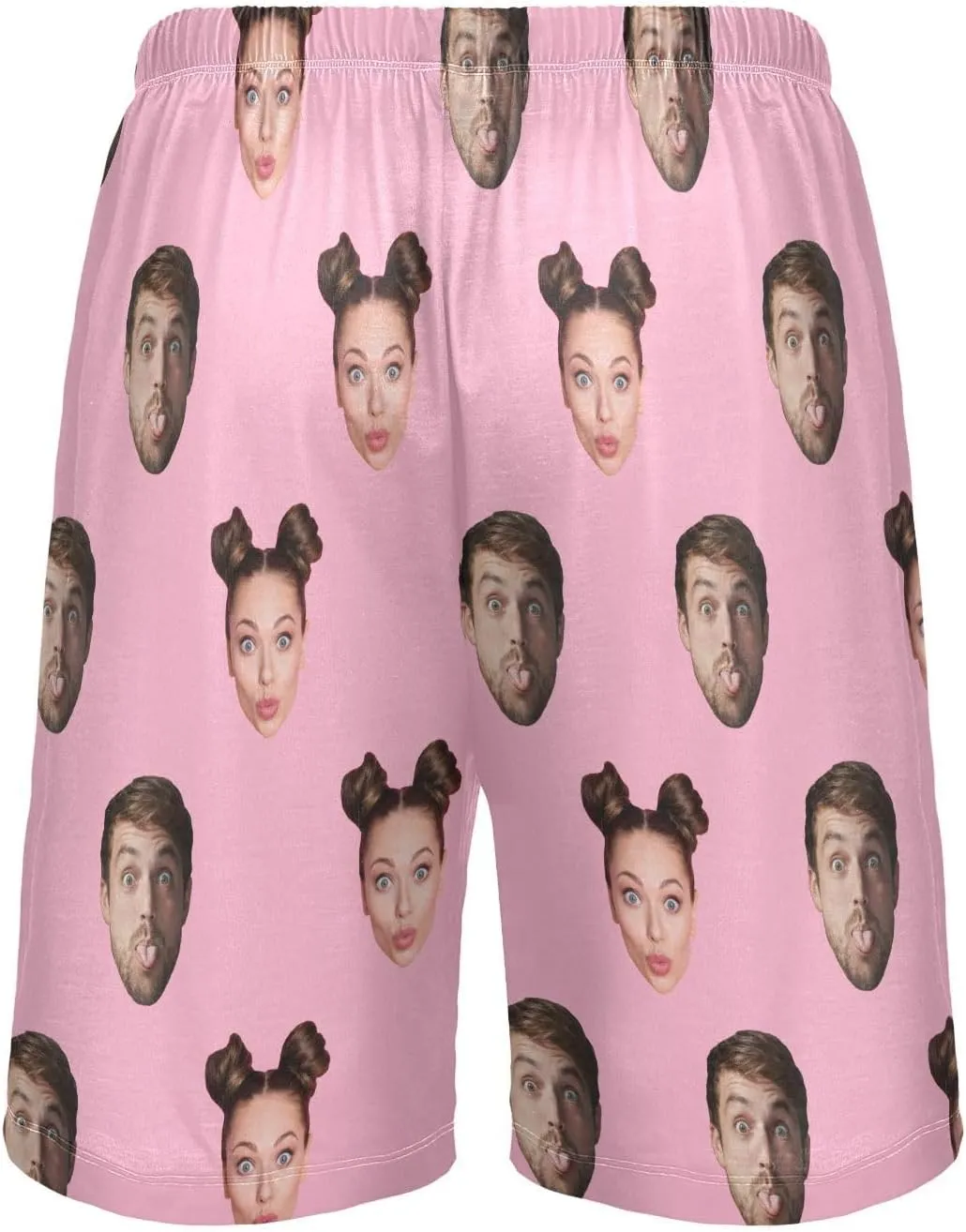 Personalized Mens Pajama Shorts Custom Face Lounge Sleep Shorts Men's Sleepwear for Men
