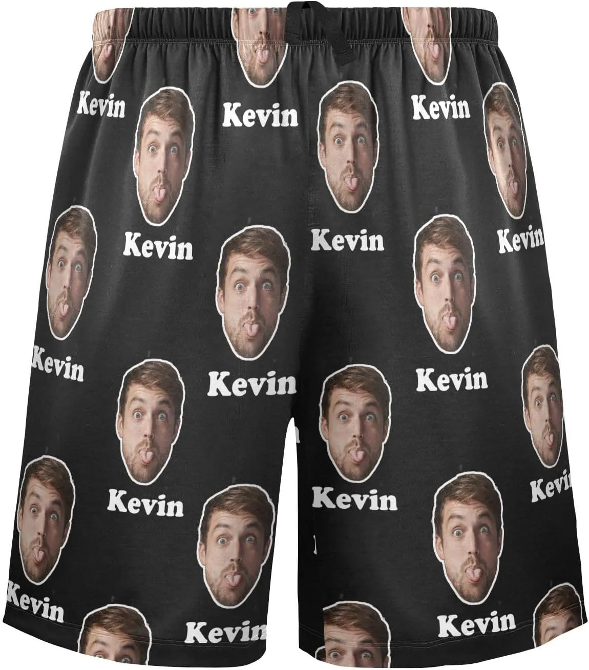 Personalized Mens Pajama Shorts Custom Face Lounge Sleep Shorts Men's Sleepwear for Men