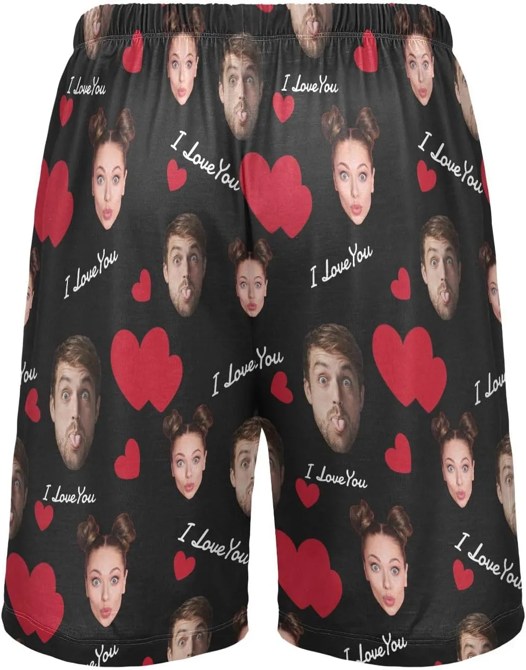 Personalized Mens Pajama Shorts Custom Face Lounge Sleep Shorts Men's Sleepwear for Men