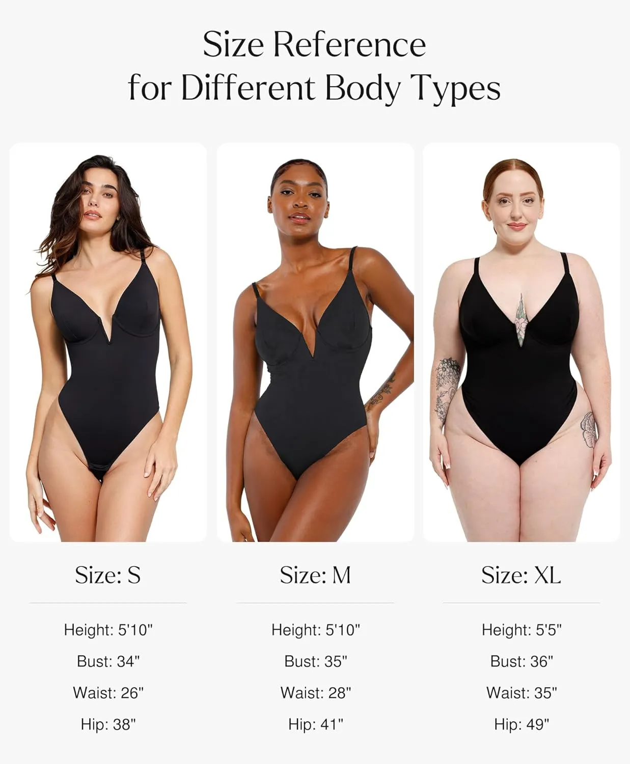 Popilush Shapewear Body Suits for Womens - Tummy Control Bodysuits for Women Deep V Corset Tops Thong Body Shaper