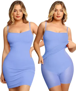 Popilush Summer Dresses for Women 2025 - Club Dress Cocktail Shapewear Mini Dress Spaghetti Straps Dinner Date Night Bodycon