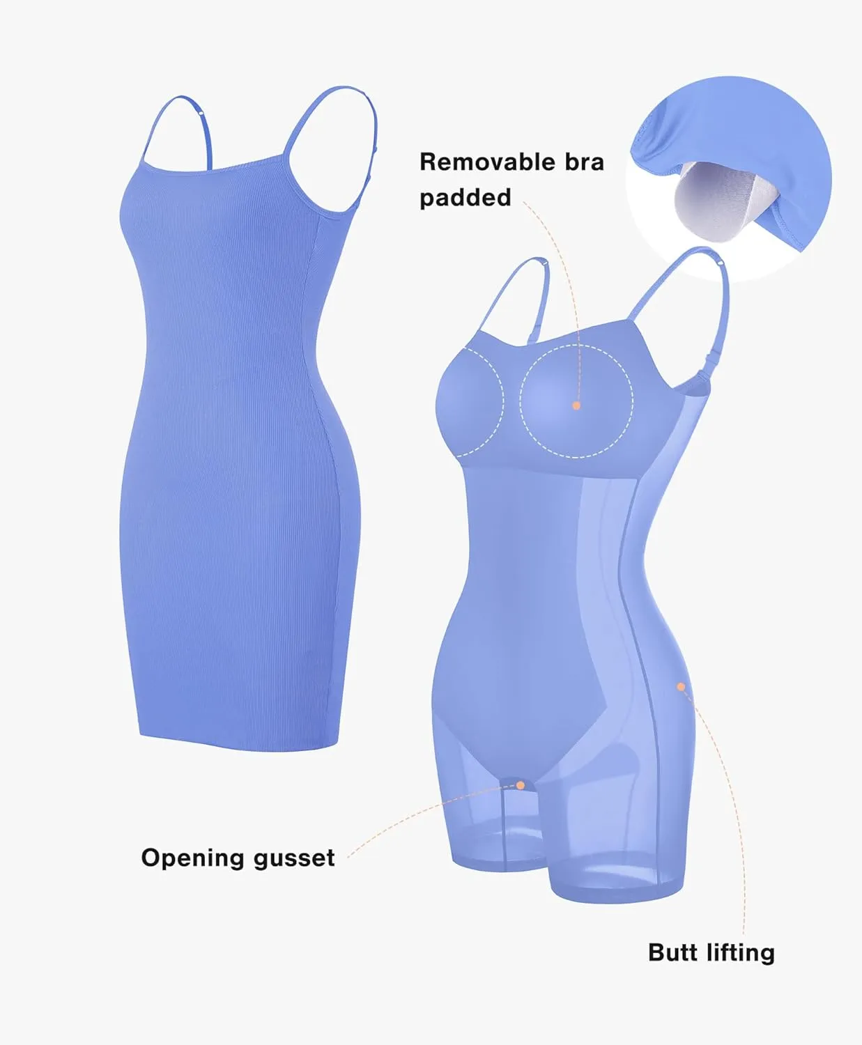 Popilush Summer Dresses for Women 2025 - Club Dress Cocktail Shapewear Mini Dress Spaghetti Straps Dinner Date Night Bodycon