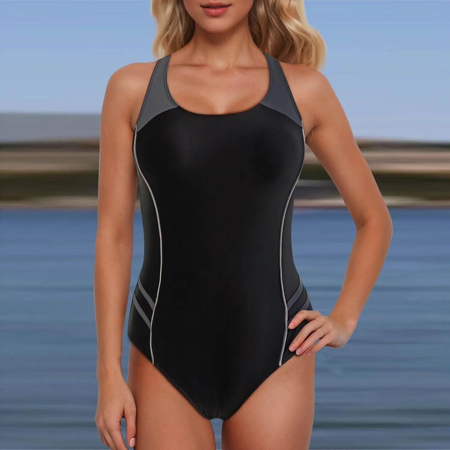 PTOLOCIF One Piece Swimsuits for Women High Cut Brazilian Bathing Suit Tummy Control Sporty Swimsuit Sexy Monokini Swim Suit