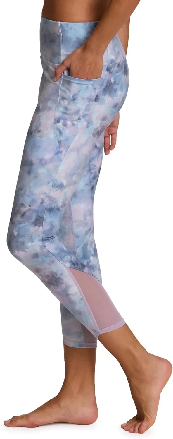 RBX Activewear Women's Yoga Leggings with Pockets, 7/8 Legging with Mesh Ankle Length Workout Pants Squat Proof Tights