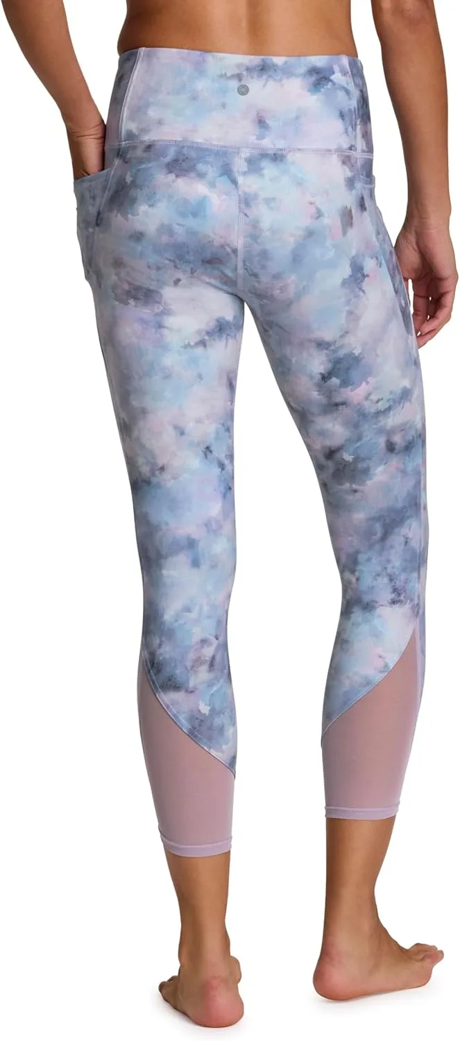 RBX Activewear Women's Yoga Leggings with Pockets, 7/8 Legging with Mesh Ankle Length Workout Pants Squat Proof Tights