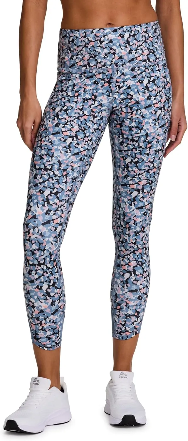 RBX Activewear Women's Yoga Leggings with Pockets, 7/8 Legging with Mesh Ankle Length Workout Pants Squat Proof Tights