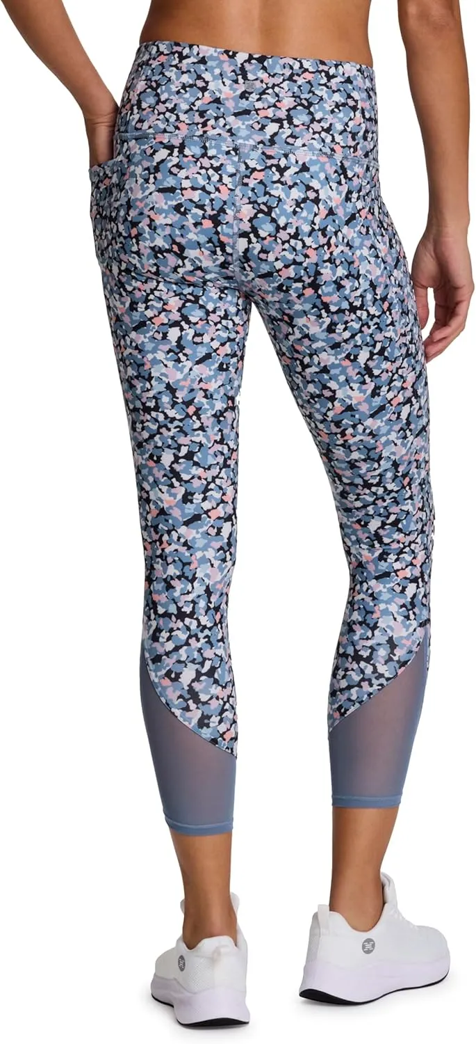 RBX Activewear Women's Yoga Leggings with Pockets, 7/8 Legging with Mesh Ankle Length Workout Pants Squat Proof Tights