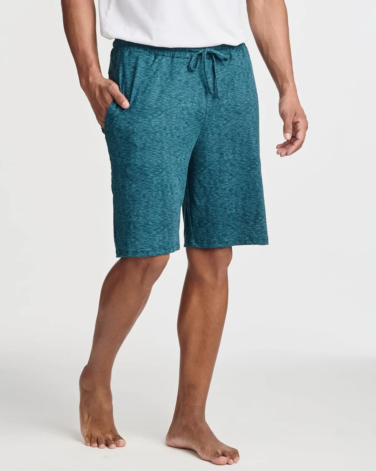 Real Essentials 3 Pack: Men's Soft Lounge Pajama Bottoms Shorts with Pockets Breathable Cool Fabric (Available in Big & Tall)
