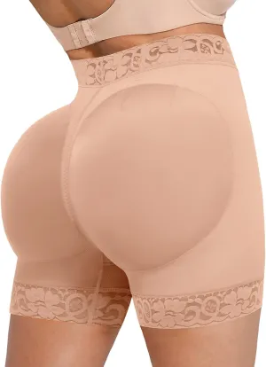 SHAPELLX Butt Lifting Shapewear For Women Tummy Control Faja Shaping Shorts Thigh Slimming Panties Mid Waisted Shaper