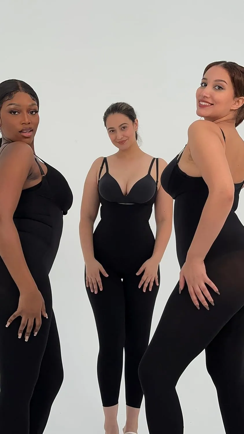 SHAPERX Women's Tummy Control Shapewear Leggings High Waisted Full Body Compression Seamless Shaper Bodysuit