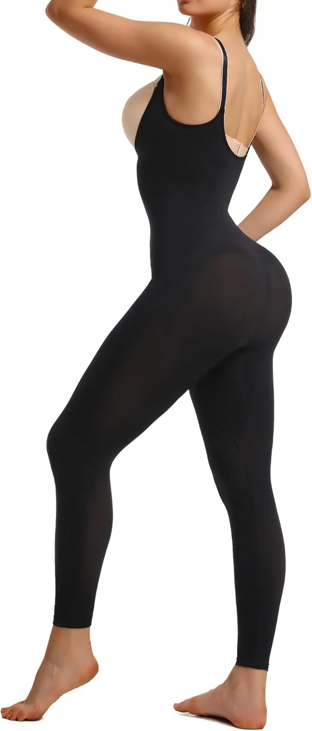 SHAPERX Women's Tummy Control Shapewear Leggings High Waisted Full Body Compression Seamless Shaper Bodysuit