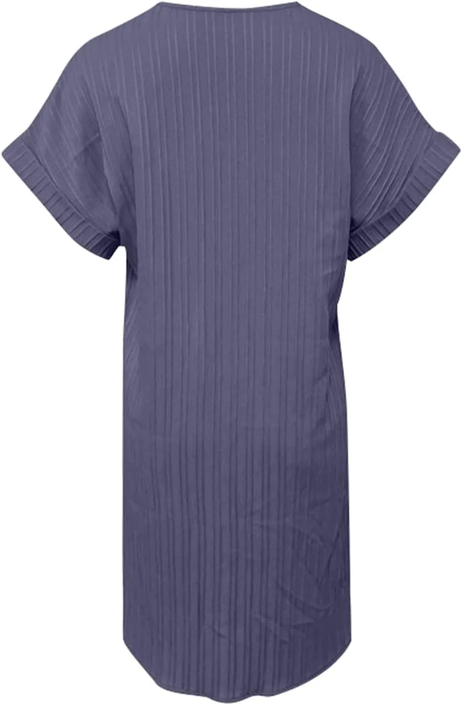 Shift Dresses for Women 2025 Trendy Dressy Texture Button V Neck Business Work Dress with Sleeves Beach Vacation Clothes