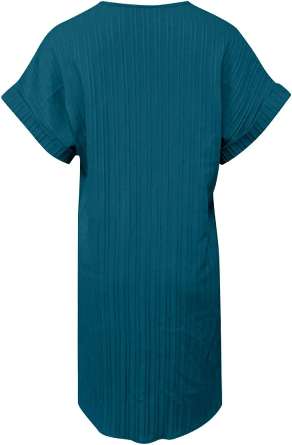 Shift Dresses for Women 2025 Trendy Dressy Texture Button V Neck Business Work Dress with Sleeves Beach Vacation Clothes