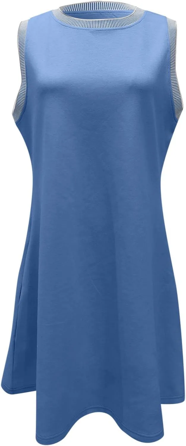 Shift Dresses for Women 2025, Vintage Loose Sleeveless Maternity Dress Summer Beach Cover Ups Baby Shower Outfit for Guest