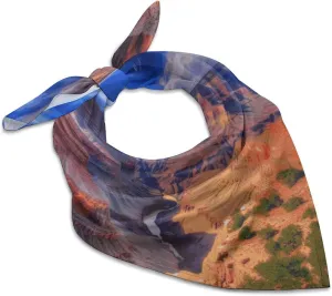 Silk Like Head Scarf for Women Satin Beauty Grand Canyon Large Hair Scarves Square Satin Head Scarf Neckerchief for Women Headwear Stylish Headband 18 × 18 Inches