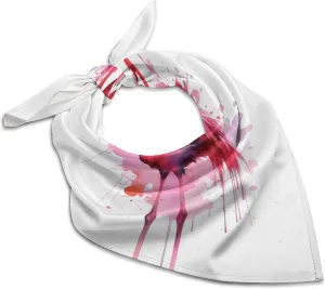 Silk Like Head Scarf for Women Satin Flamingo Watercolor Large Hair Scarves Square Satin Head Scarf Neckerchief for Women Headwear Stylish Headband 18 × 18 Inches