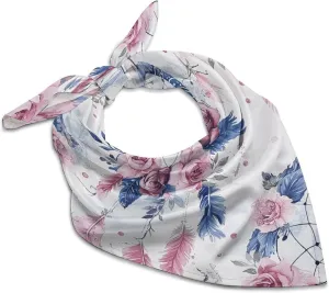 Silk Like Head Scarf for Women Satin Peach Dream Catcher Large Hair Scarves Square Satin Head Scarf Neckerchief for Women Headwear Stylish Headband 18 × 18 Inches