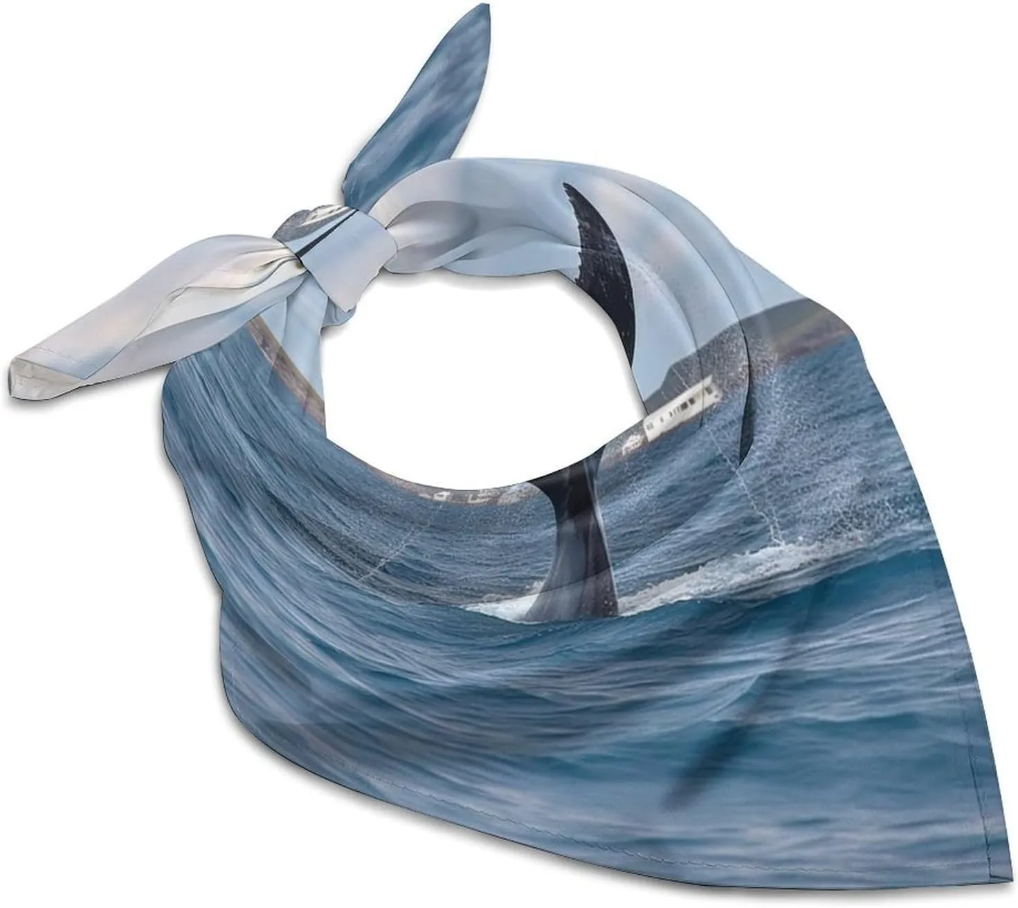 Silk Like Head Scarf for Women Satin Whale Tail Large Hair Scarves Square Satin Head Scarf Neckerchief for Women Headwear Stylish Headband 18 × 18 Inches
