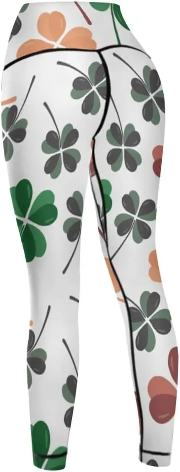 St Patrick's Day Winter Yoga Pants with Pockets Thanksgiving Leggings Shapewear Stretch for Women Long