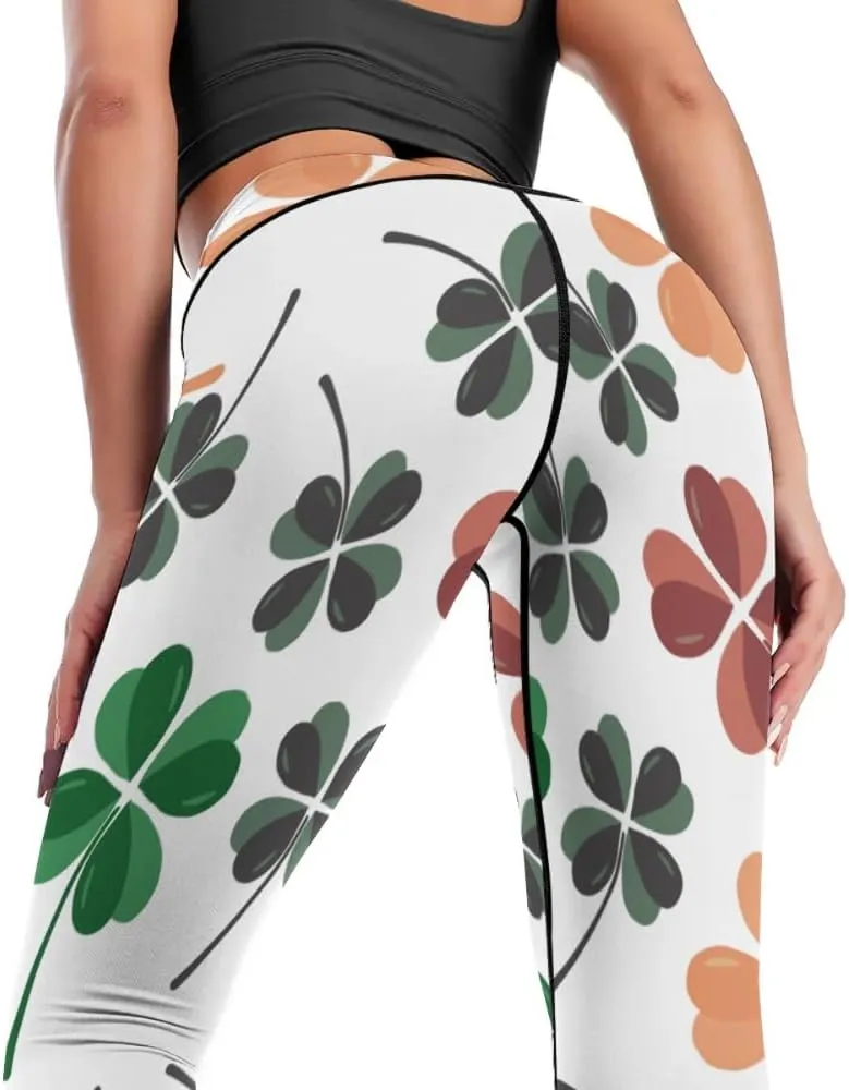 St Patrick's Day Winter Yoga Pants with Pockets Thanksgiving Leggings Shapewear Stretch for Women Long