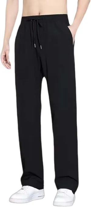 Stretch Active Loose Ice Silk Solid Sports Leggings Gym Joggers Pants for Men Running Jogging Pants Men's Athletic