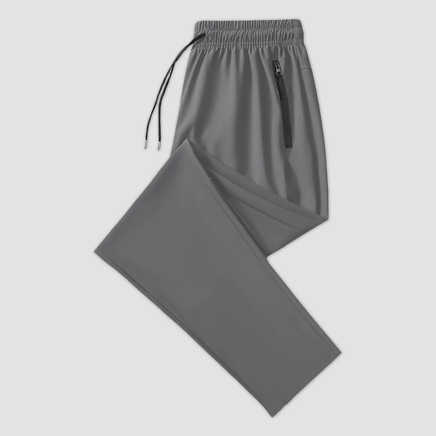 Summer Pants for Men Sweatpants Elastic Waist Drawstring Zipper Slim Leg Fashion Loose Sport Clothes Fresh Trousers