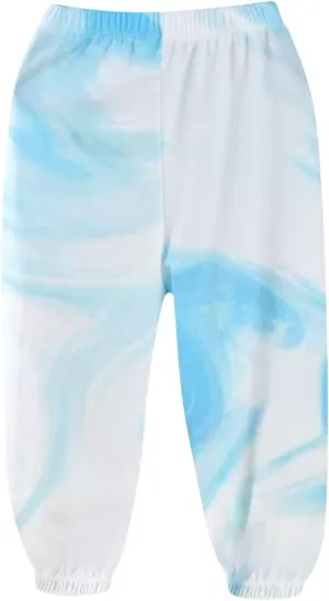 Summer Thin Tie Dye Joggers Pants for Girls Lightweight Casual Loose Elastic Waist Ice Silk Sweatpants for 1-11 Years