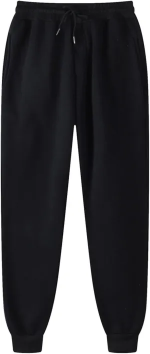 Sweatpants Men's Fleece Cargo Sweatpants Baggy Stretch Drawstring Elastic Waist Athletic Jogger Sweatpant with Pockets