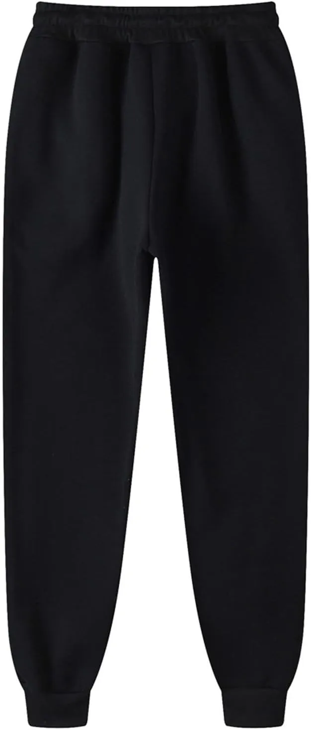 Sweatpants Men's Fleece Cargo Sweatpants Baggy Stretch Drawstring Elastic Waist Athletic Jogger Sweatpant with Pockets