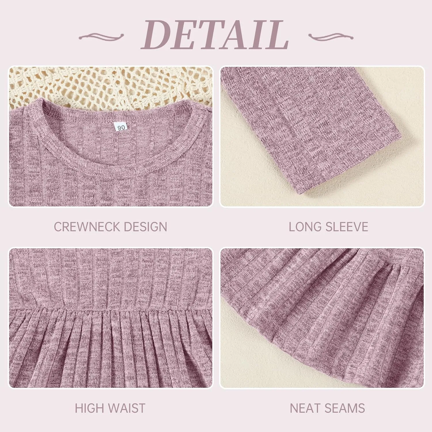 Toddler Baby Girl Long Sleeve Dress Girls Knit Sweater Dresses Tiered Kids Swing Holiday Clothes Fall Winter
